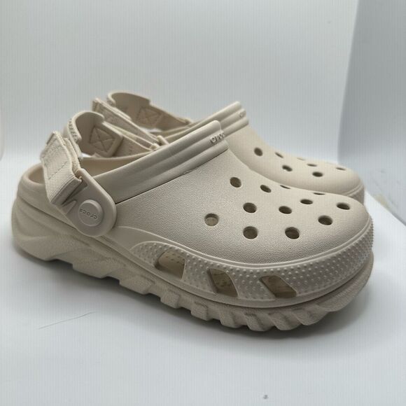 CROCS KIDS' DUET MAX II TD CLOGS CREAM J3/8.5 - RETURN - Picture 1 of 7